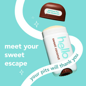 hello Sweet Coconut creamy texture close-up on skin benefit: smooth glide and moisturizing shea butter