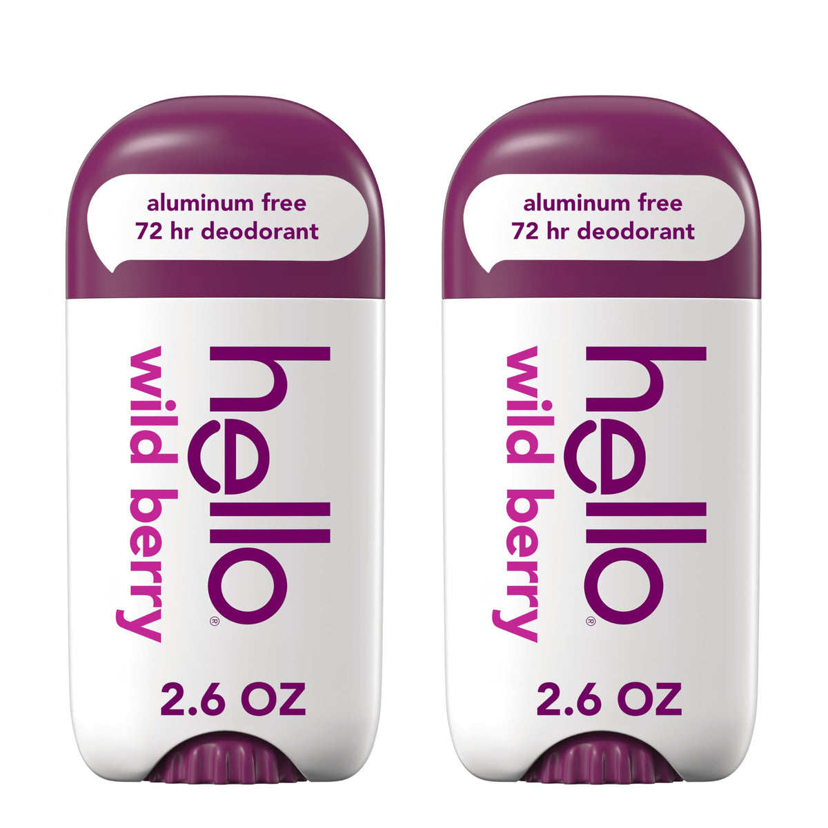 hello Wild Berry front packaging showing two sticks and product benefits