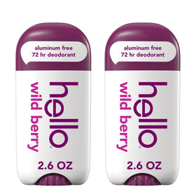 hello Wild Berry front packaging showing two sticks and product benefits