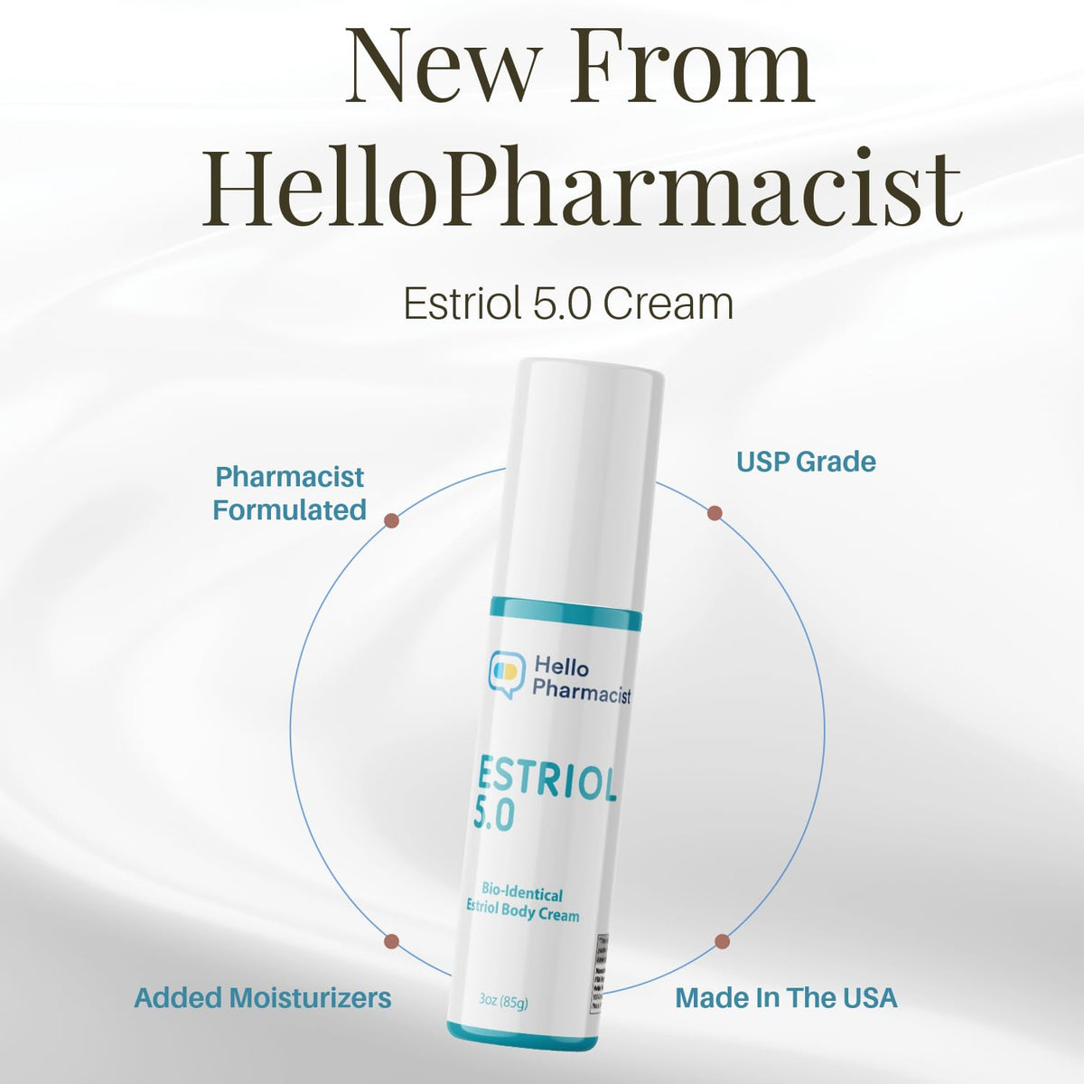 HelloPharmacist product on bathroom vanity signaling daily routine convenience benefit