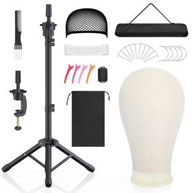 Hemndic front view of full stand and canvas head showing stable setup and benefit