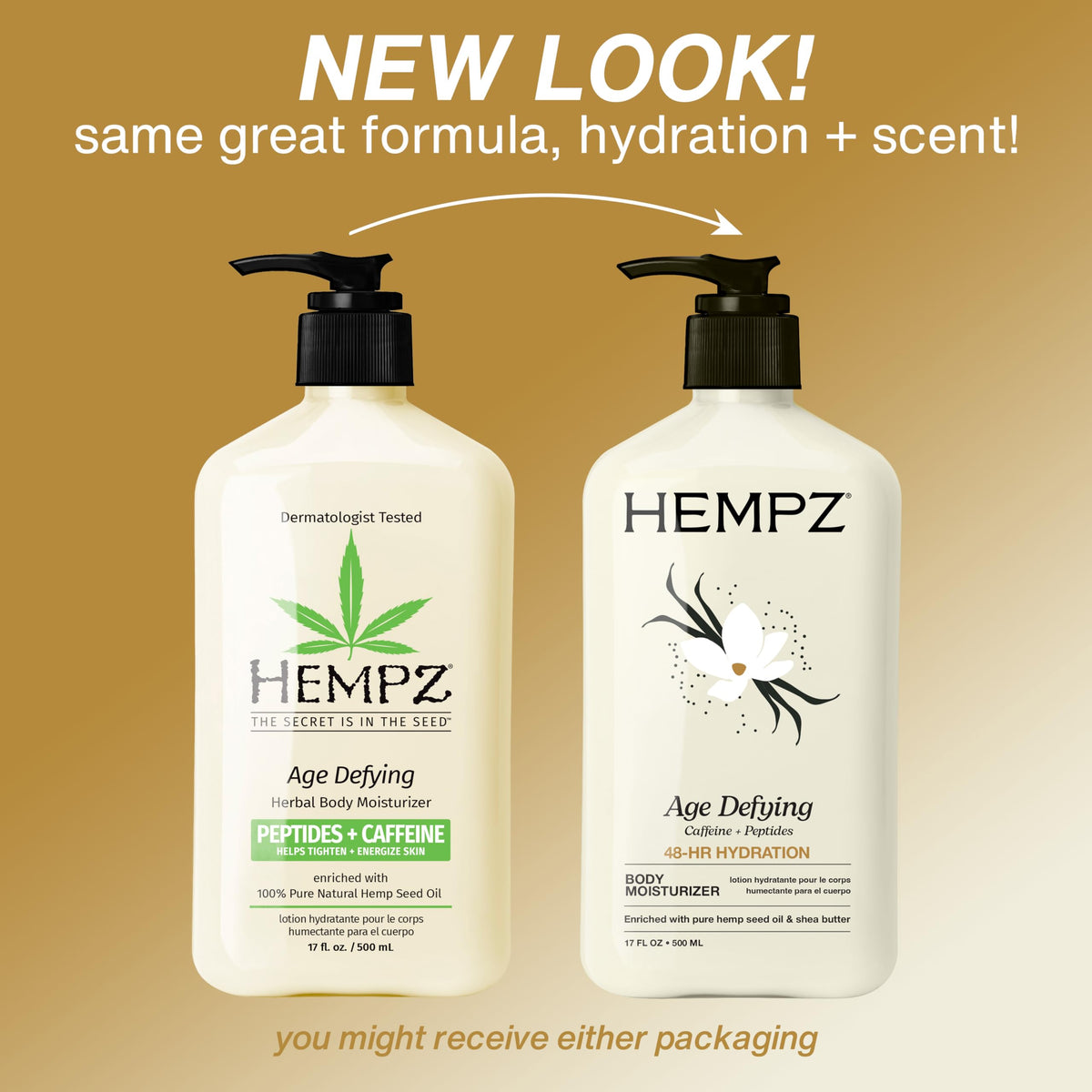 Hempz creamy texture closeup visible non-greasy finish for smooth skin
