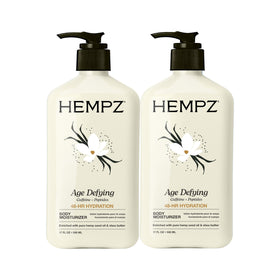 Hempz front bottle showing label and size, highlights moisturizing benefits