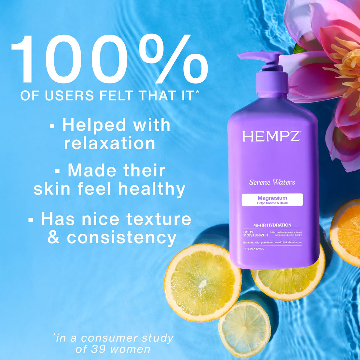 Hempz applied to legs after shower demonstrating muscle soothing and recovery
