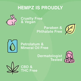 Hempz placed on bathroom shelf in lifestyle shot, daily routine hydration benefit