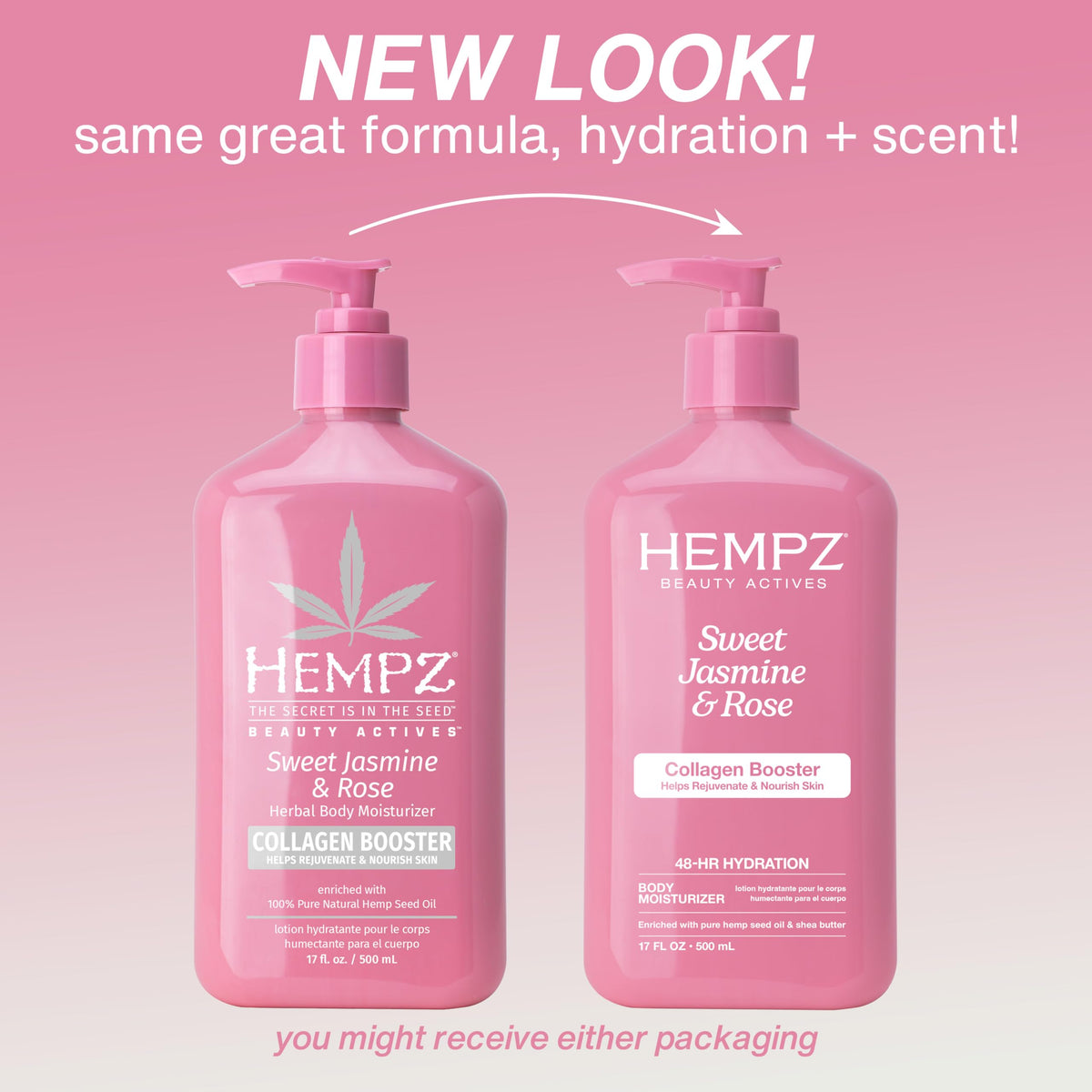 Hempz pump close-up with lotion texture demonstrating quick absorption