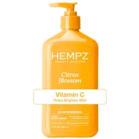 Hempz front bottle view showing label and citrus scent benefit
