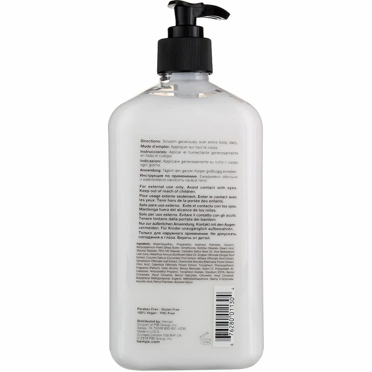 Hempz cream texture close-up showing smooth lotion for fast absorption