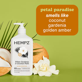 Hempz applying lotion on hand showing instant hydration benefit