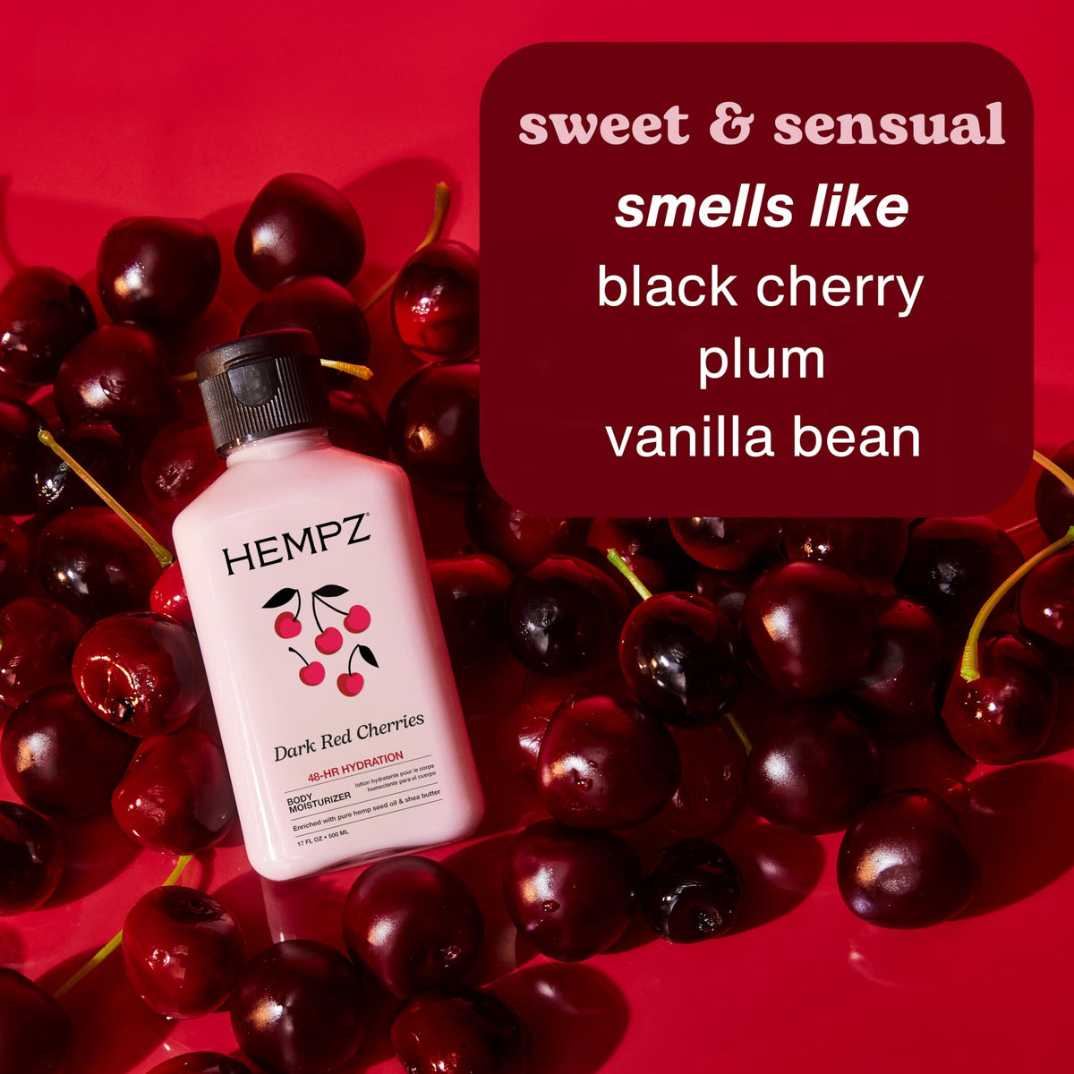 Hempz pump and label close-up highlighting ingredients and scent clarity