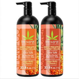 Hempz front packaging duo showing pumps and tropical scent for easy dispensing