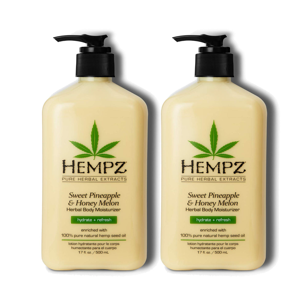 Hempz front packaging showing tropical scent and benefits