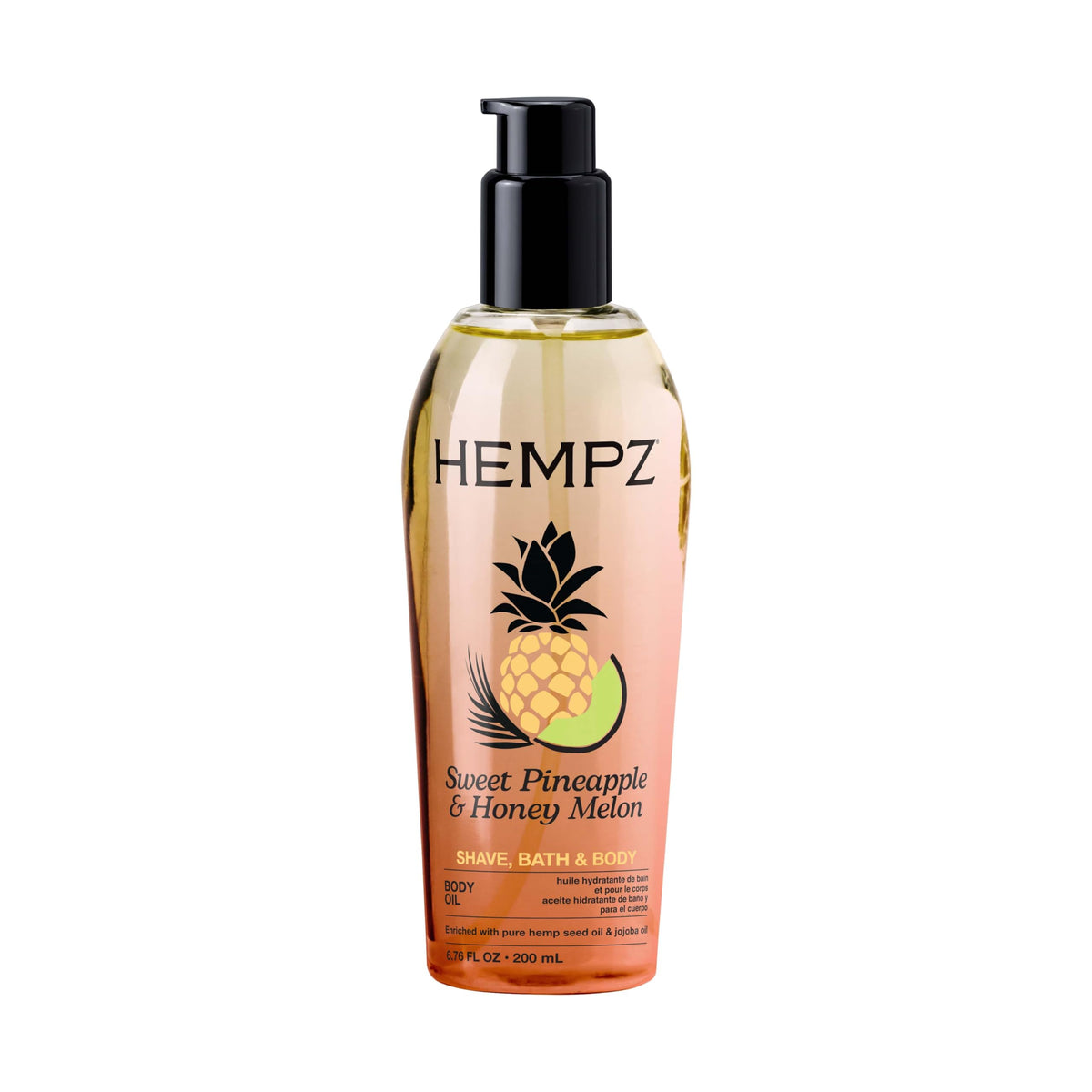 Hempz front packaging showing bottle and refreshing scent benefits