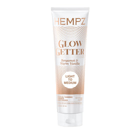 Hempz front packaging showing product and branding, promotes natural glow