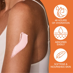 Hempz ingredients with shea cocoa mango butters highlighting nourishing butters