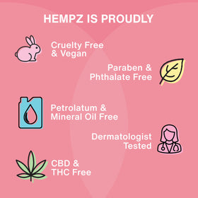 Hempz lifestyle bathroom shelf display suggesting daily moisturizing routine