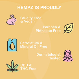HEMPZ displayed on bathroom shelf suggesting daily routine benefit