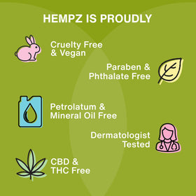 Hempz bottle on bathroom vanity in lifestyle scene conveying daily moisturizing routine