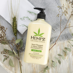 Hempz lotion applied on forearm for visible softening