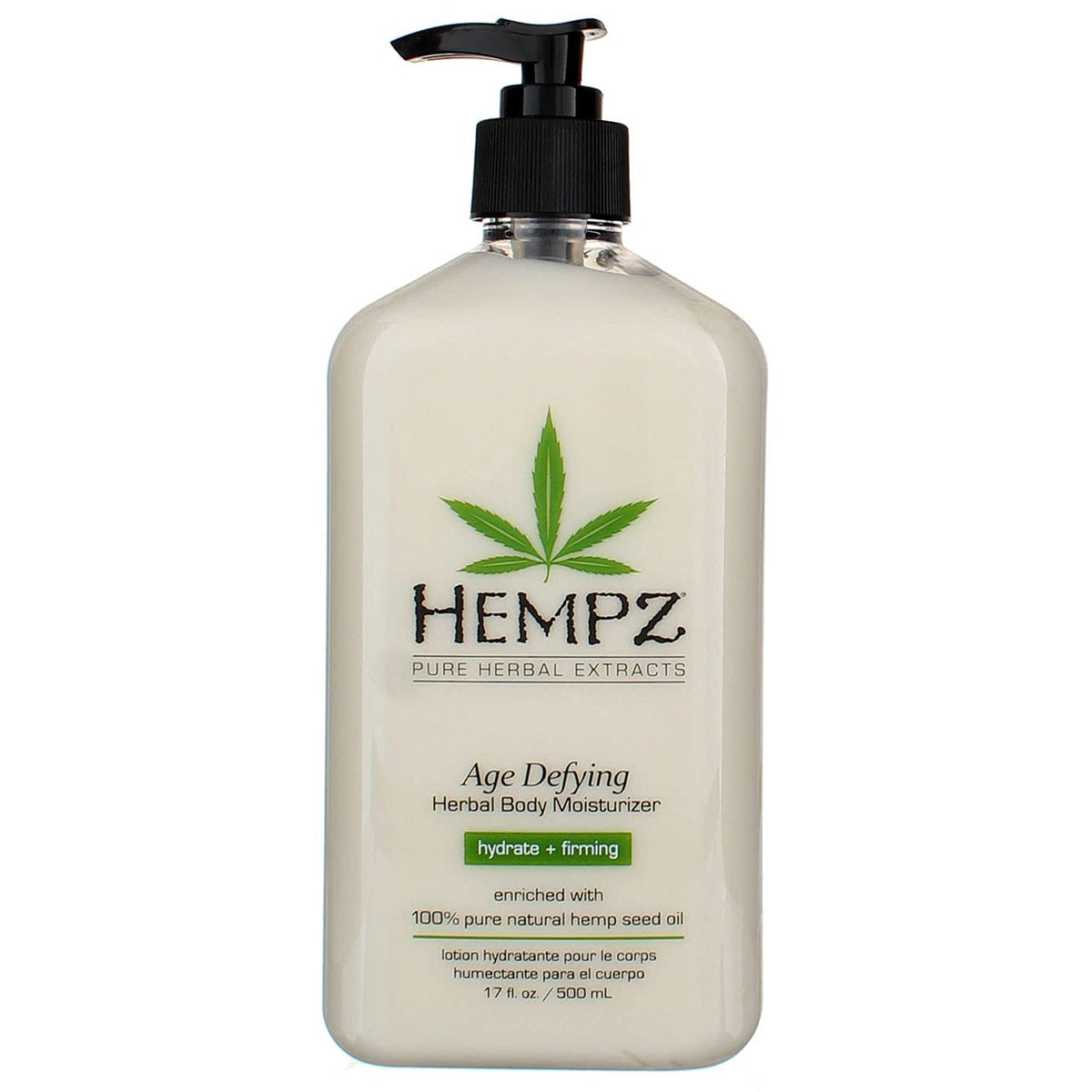 Hempz applying lotion to arm demonstrating quick hydration benefit