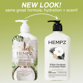 Hempz lotion texture close-up showing creamy absorption benefit