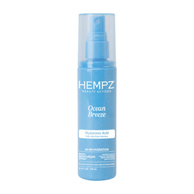 Hempz front packaging showing bottle and Ocean Breeze scent benefits
