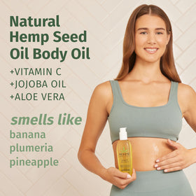 Hempz oil texture close-up revealing lightweight absorbent finish