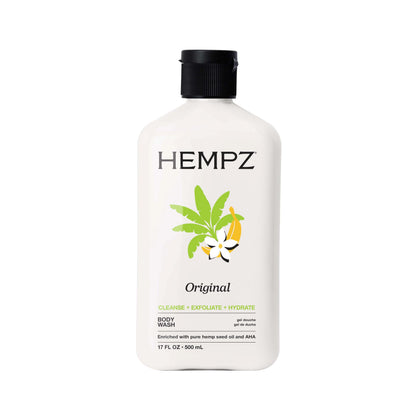 Hempz bottle front packaging showing branding and scent for gentle cleansing