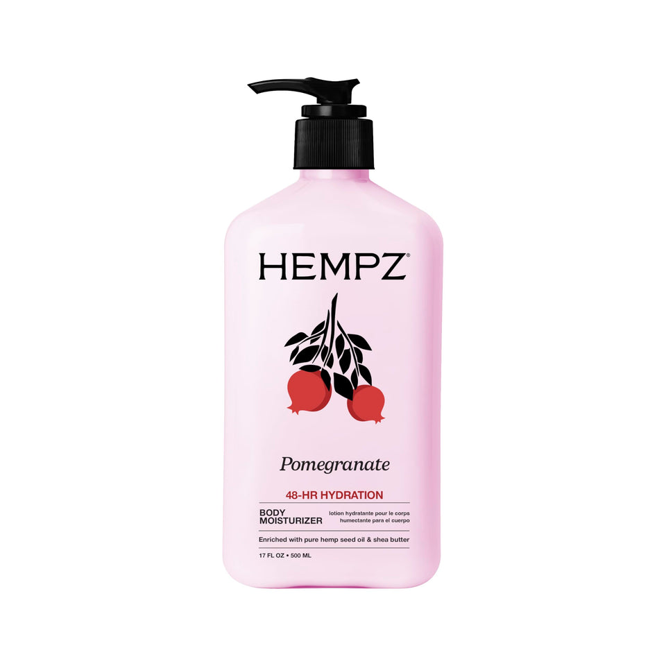 Hempz bottle front packaging showing bright citrus scent and 17 oz size benefit
