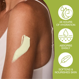 Hempz pump dispensing lotion onto hand demonstrating easy application and fast absorption