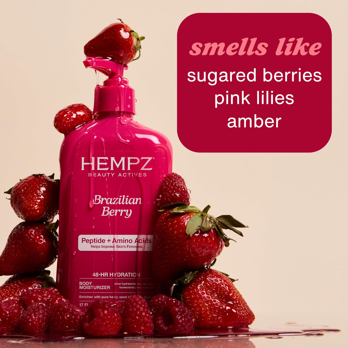 Hempz pump dispenser detail demonstrating easy, mess-free application