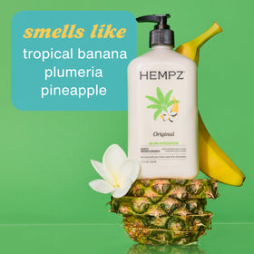 Hempz pump nozzle dispensing lotion, convenient controlled application benefit
