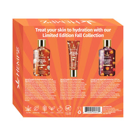 Hempz spiced pumpkin pie lotion bottle close-up showing creamy texture