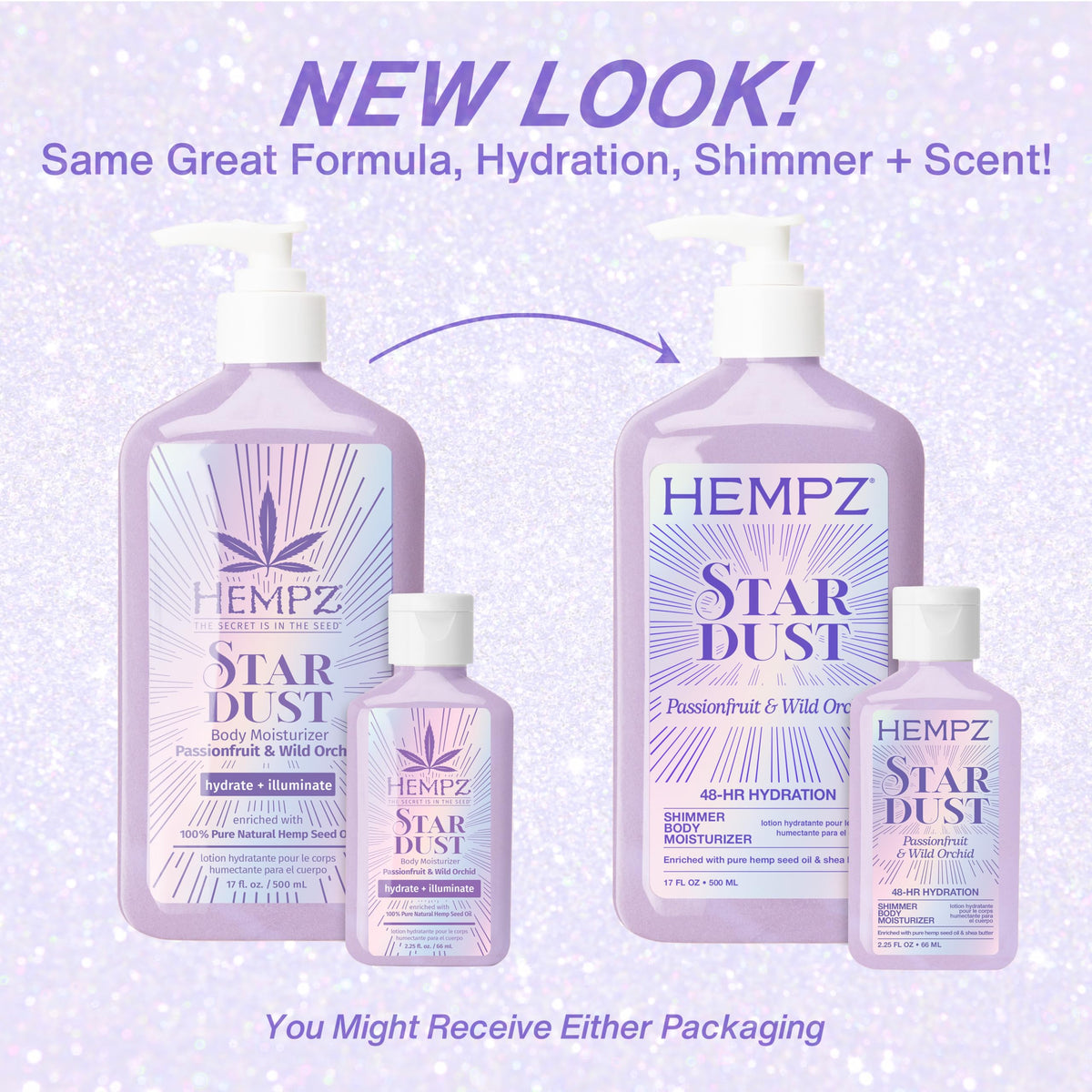 Hempz texture close-up highlighting creamy lotion with mica for glow