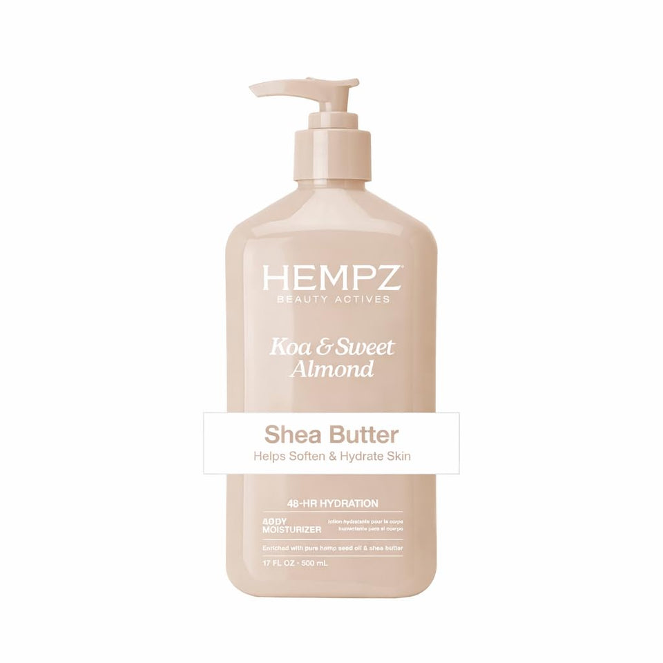 Hempz front bottle showing label and size, clear view for shoppers