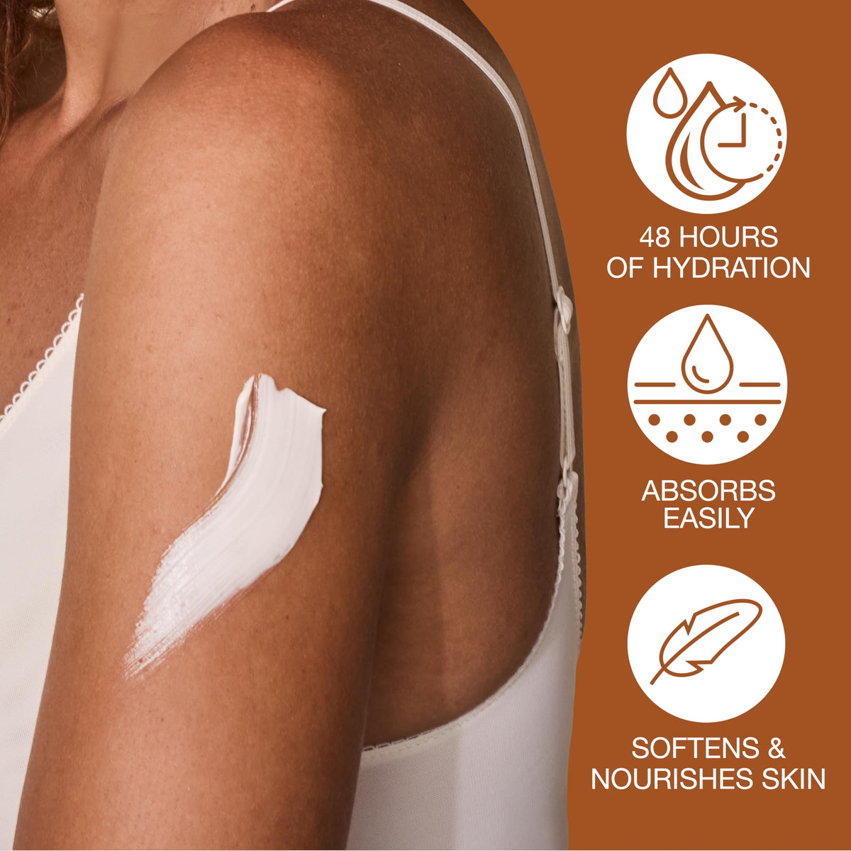 Hempz lotion applied to arm demonstrating smooth hydrated benefit