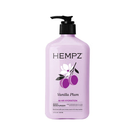 Hempz front packaging showing 17 oz bottle and label benefits
