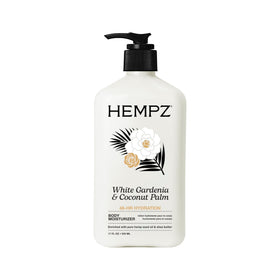 Hempz front bottle view showing product and tropical scent benefit