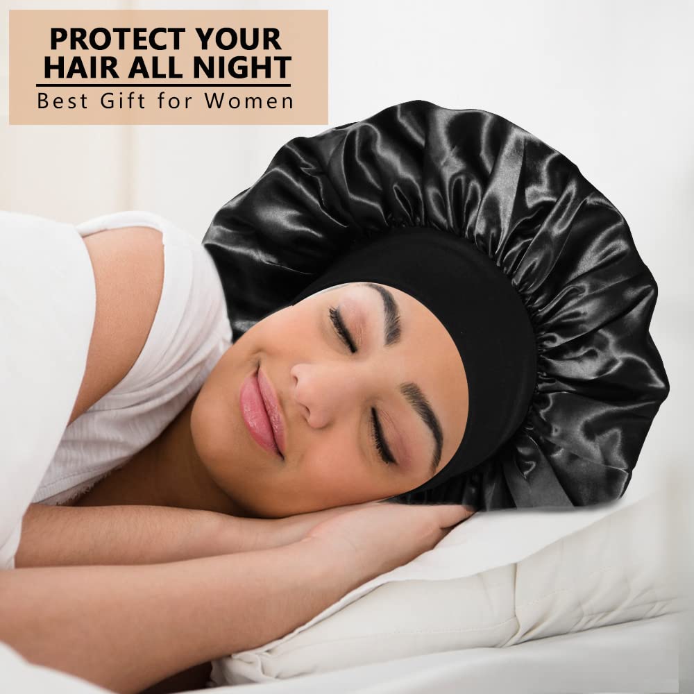 Heniho lifestyle bedside scene showing bonnet ready for nightly hair care