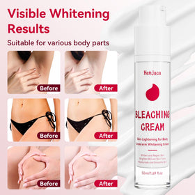 Henjaca applied on underarm showing gentle brightening and hydration