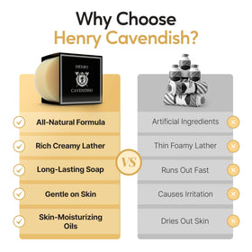 Henry Cavendish puck held in hand showing scale and long-lasting 4 oz size benefit