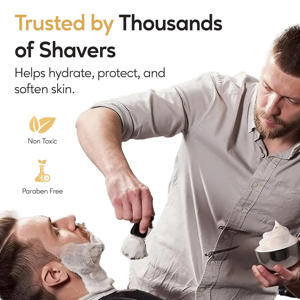 Henry Cavendish creamy lather detail demonstrating rich foam for smooth razor glide and comfort