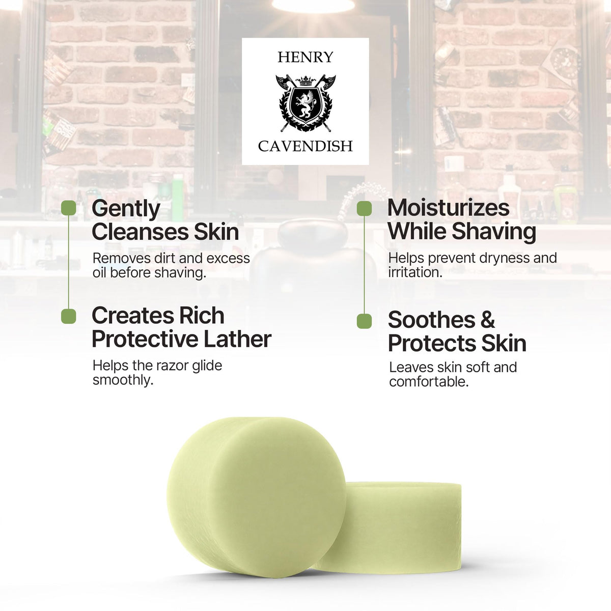 Henry Cavendish shea butter and coconut oil ingredients for moisturization