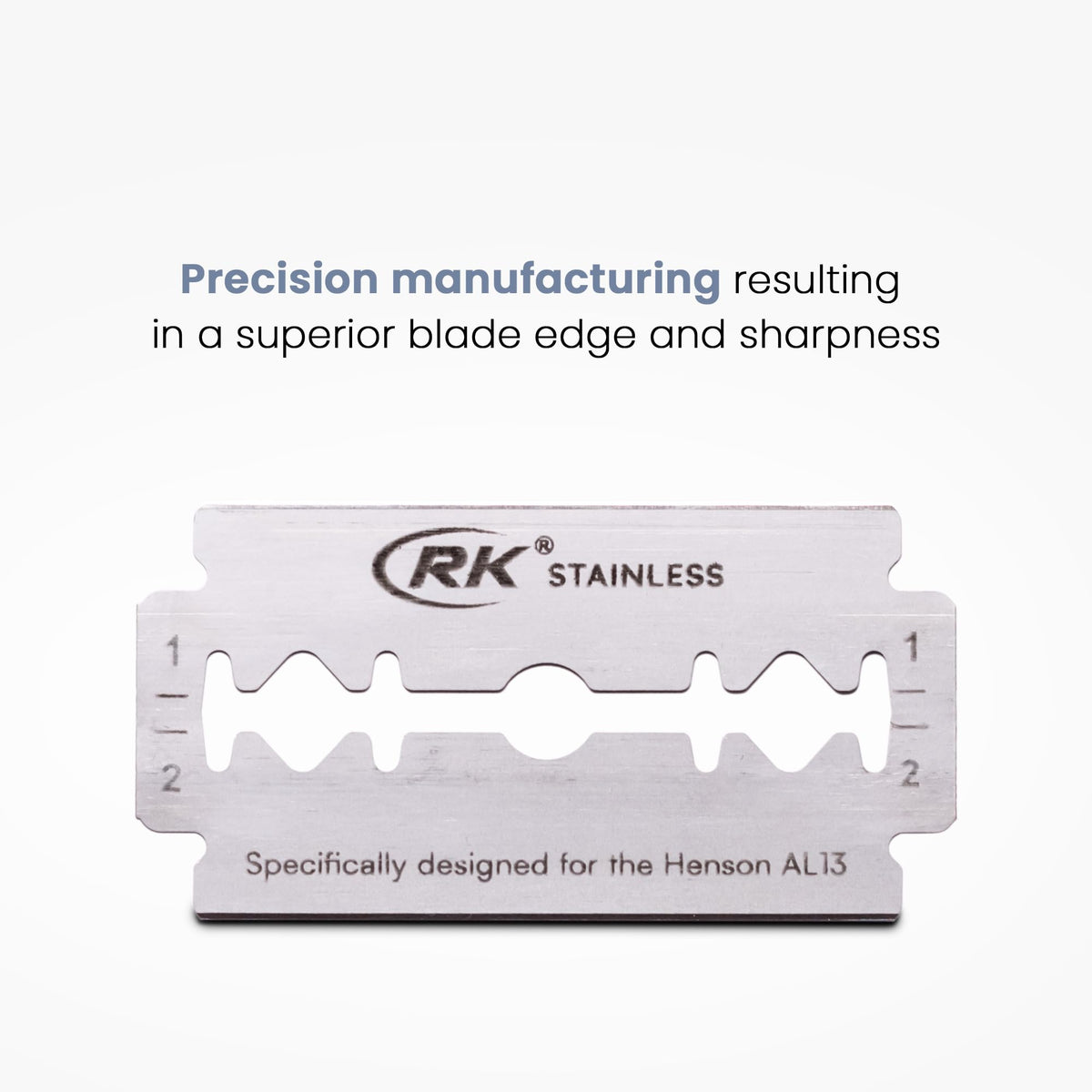 Henson Shaving pack label and specs visible providing clear product info