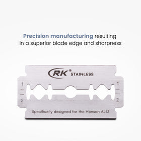 Henson Shaving pack label and specs visible providing clear product info