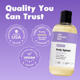 Her Fantasy Box application on wrist demonstrating subtle scent and non-greasy feel