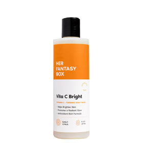 Her Fantasy Box front bottle showing bright citrus label and benefits