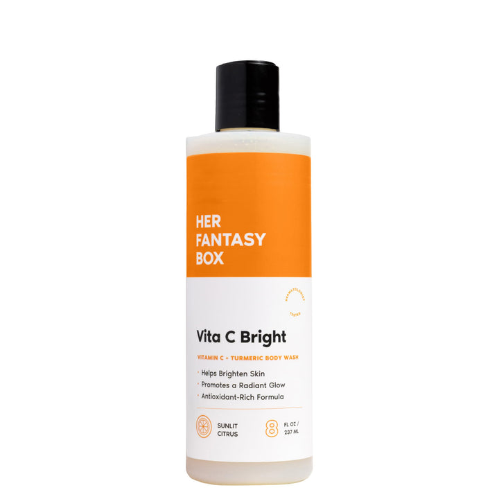 Her Fantasy Box front bottle showing bright citrus label and benefits