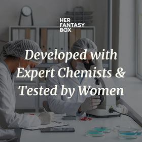 Her Fantasy Box ingredients showcase with botanicals and antioxidants for skin nourishment