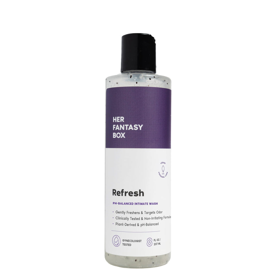 Her Fantasy Box front packaging showing bottle and label for clear identification and trust
